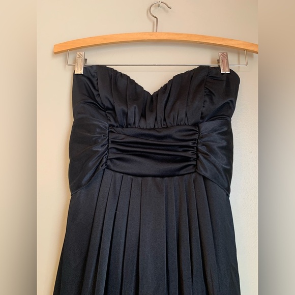 Teeze me Y2K Vintage Strapless Mini Dress strapless L Black babydoll whimsigoth - Picture 3 of 7